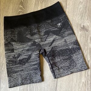 Gymshark Black and Gray Bike Shorts